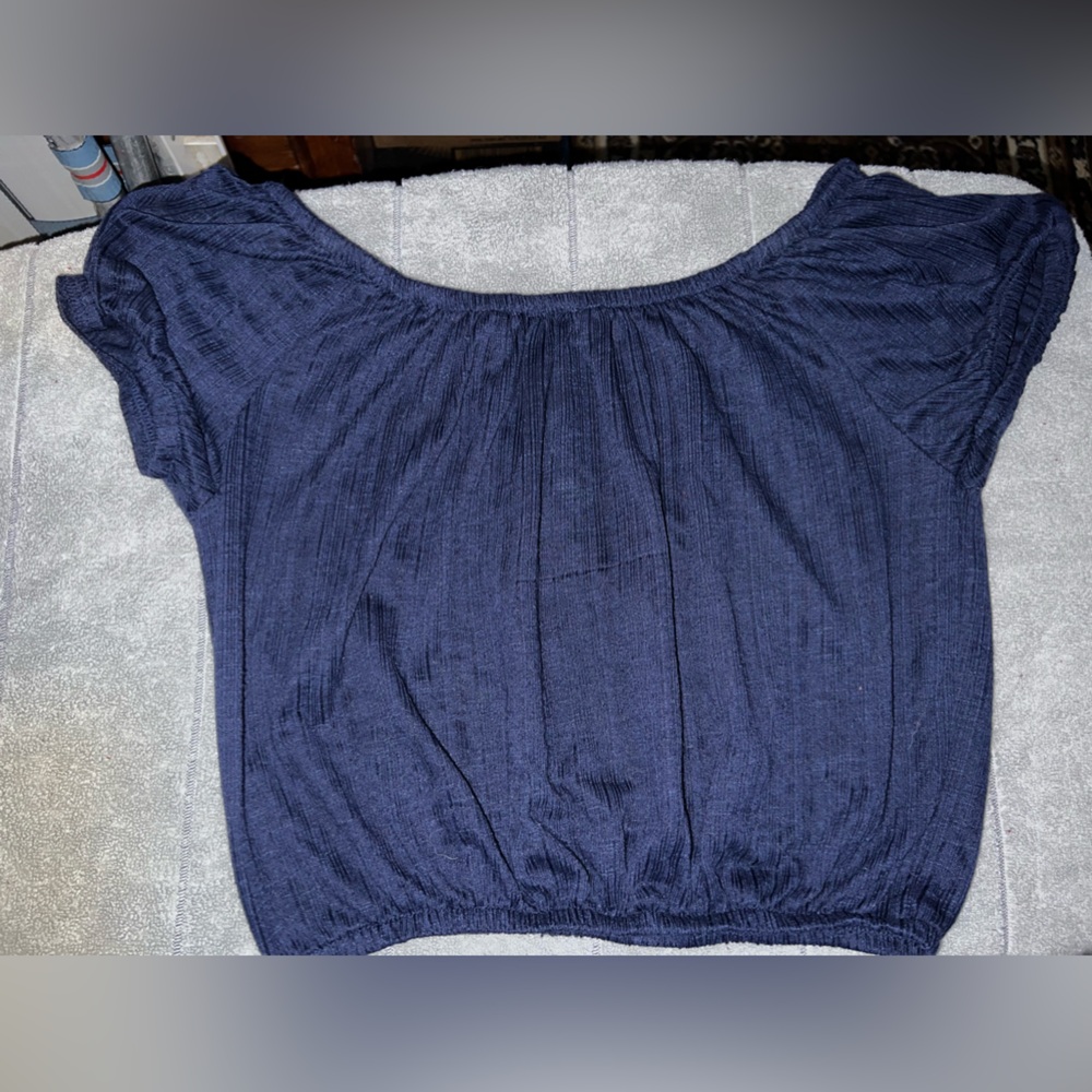 Navy Crop Top